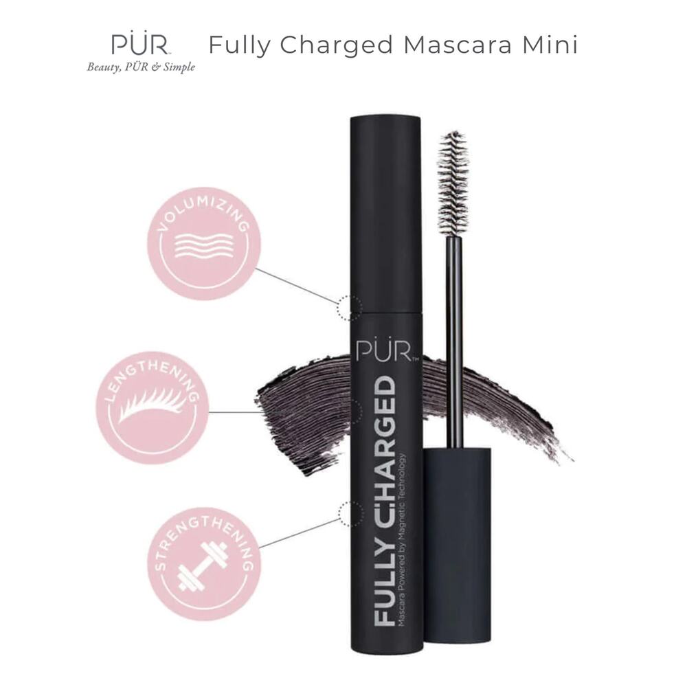 PUR Fully Charged Magnetic Conditioning Mascara Black, 0.14 fl oz